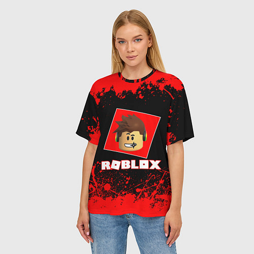 Женская футболка оверсайз ROBLOX / 3D-принт – фото 3