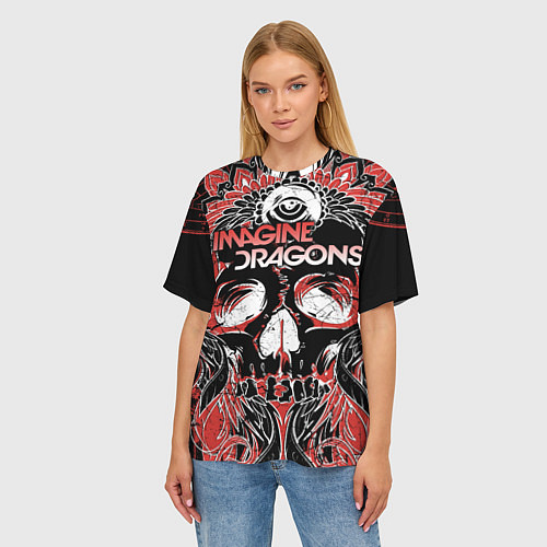 Женская футболка оверсайз Imagine Dragons / 3D-принт – фото 3