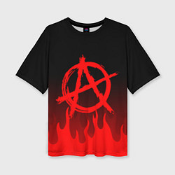 Футболка оверсайз женская АНАРХИЯ, цвет: 3D-принт