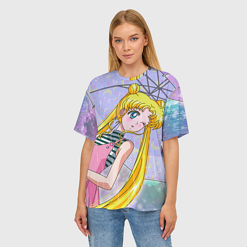 Женская футболка оверсайз Sailor Moon / 3D-принт – фото 3