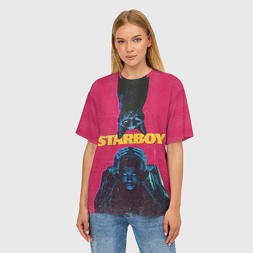 Женская футболка оверсайз STARBOY / 3D-принт – фото 3