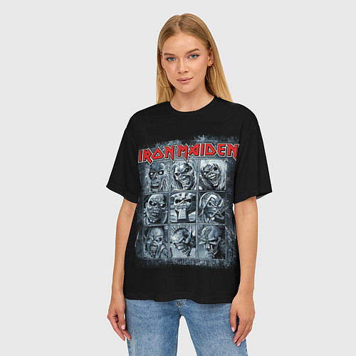 Женская футболка оверсайз Iron Maiden / 3D-принт – фото 3