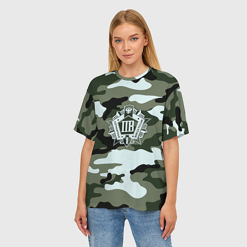 Женская футболка оверсайз Пограничные Войска / 3D-принт – фото 3