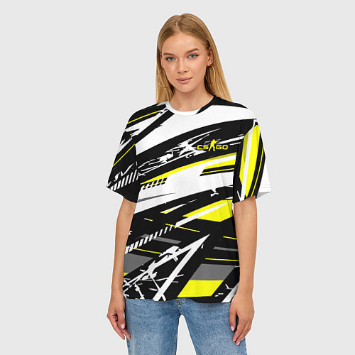 Женская футболка оверсайз Counter-Strike / 3D-принт – фото 3