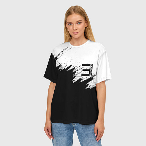 Женская футболка оверсайз EMINEM / 3D-принт – фото 3