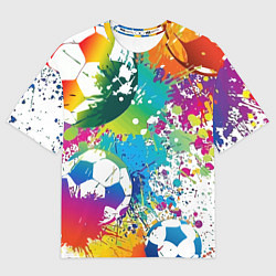 Футболка оверсайз женская Football Paints, цвет: 3D-принт