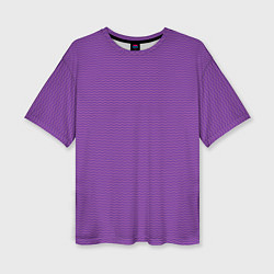 Футболка оверсайз женская Фиолетовая волна, цвет: 3D-принт