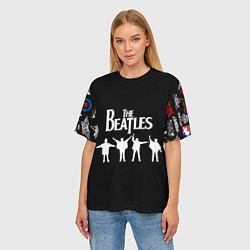 Футболка оверсайз женская Beatles, цвет: 3D-принт — фото 2
