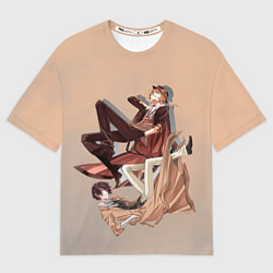 Футболка оверсайз женская Дазай и Чуя, цвет: 3D-принт