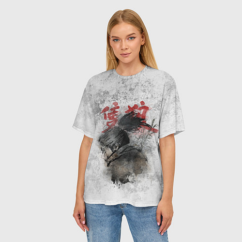Женская футболка оверсайз SEKIRO SHADOW DIE TWICE / 3D-принт – фото 3