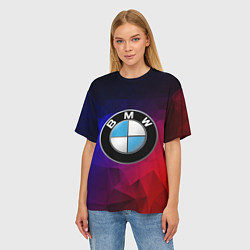 Футболка оверсайз женская BMW NEON, цвет: 3D-принт — фото 2