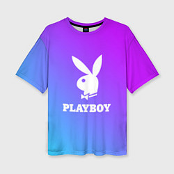 Футболка оверсайз женская PLAYBOY, цвет: 3D-принт