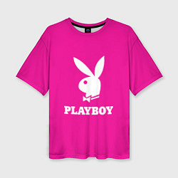 Футболка оверсайз женская PLAYBOY, цвет: 3D-принт