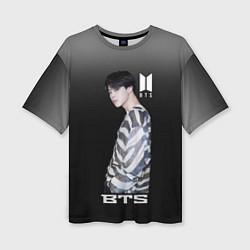 Футболка оверсайз женская BTS, цвет: 3D-принт