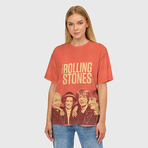 Женская футболка оверсайз The Rolling Stones / 3D-принт – фото 3