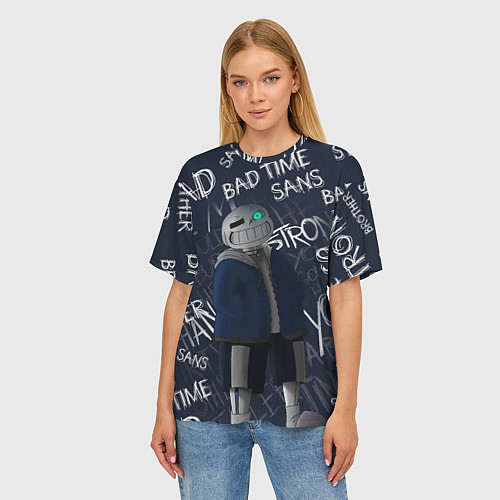Женская футболка оверсайз UNDERTALE / 3D-принт – фото 3