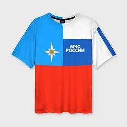 Женская футболка оверсайз Флаг МЧС России