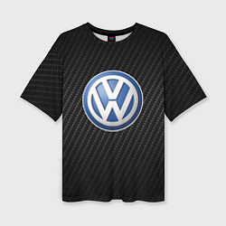 Футболка оверсайз женская Volkswagen Logo, цвет: 3D-принт