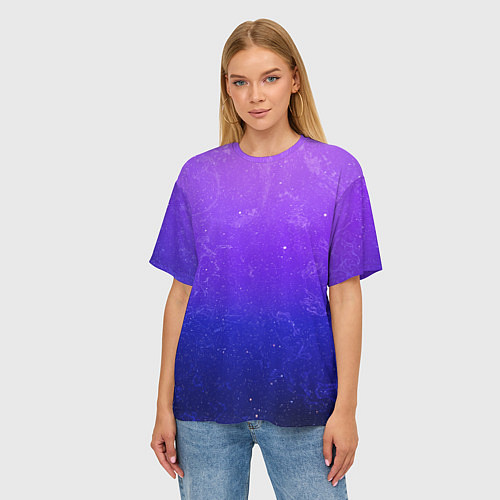 Женская футболка оверсайз Звёздное небо / 3D-принт – фото 3