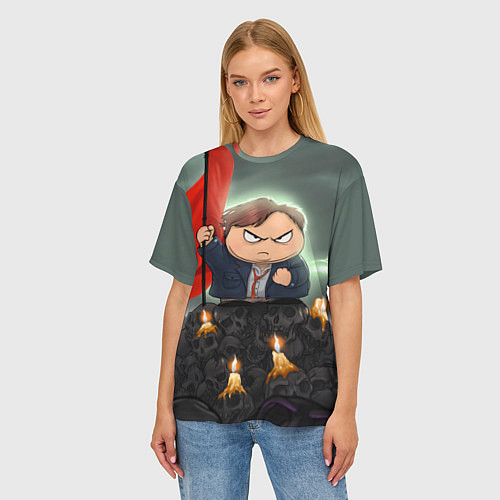 Женская футболка оверсайз Eric Cartman / 3D-принт – фото 3