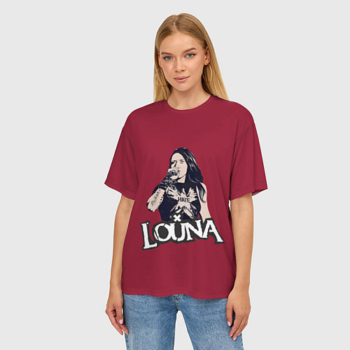 Женская футболка оверсайз Louna / 3D-принт – фото 3