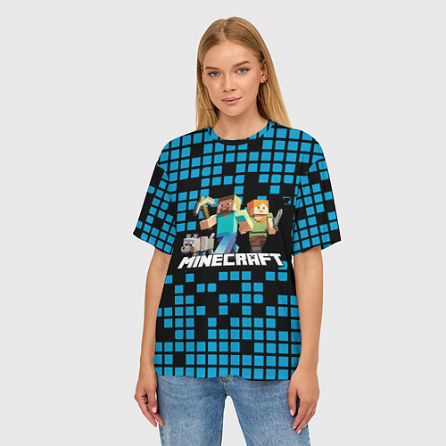 Женская футболка оверсайз Minecraft / 3D-принт – фото 3