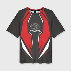 Женская футболка оверсайз Toyota Driver team Red