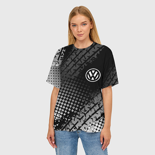 Женская футболка оверсайз Volkswagen / 3D-принт – фото 3