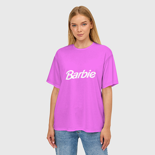 Женская футболка оверсайз Barbie / 3D-принт – фото 3
