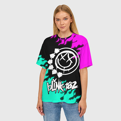 Женская футболка оверсайз Blink-182 5 / 3D-принт – фото 3