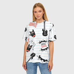 Футболка оверсайз женская Ты рокер, цвет: 3D-принт — фото 2