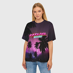 Футболка оверсайз женская HOTLINE MIAMI, цвет: 3D-принт — фото 2