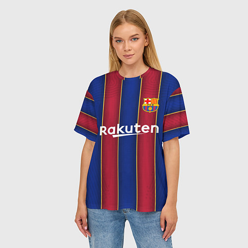 Женская футболка оверсайз Griezmann home 20-21 / 3D-принт – фото 3