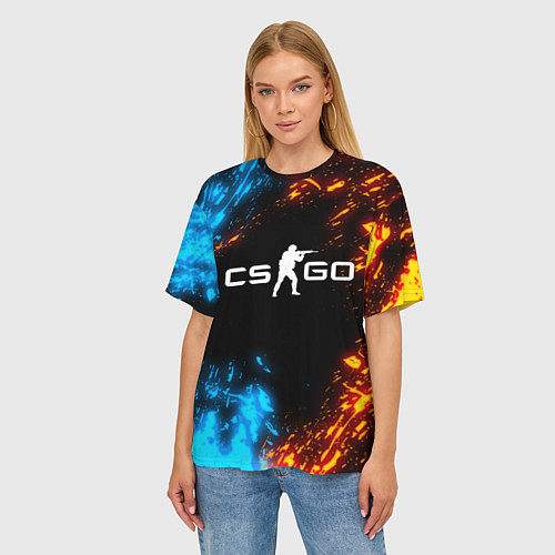 Женская футболка оверсайз CS GO / 3D-принт – фото 3