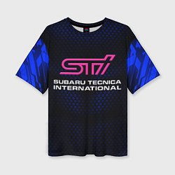 Футболка оверсайз женская SUBARU STI Z, цвет: 3D-принт