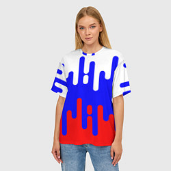 Футболка оверсайз женская Россия, цвет: 3D-принт — фото 2
