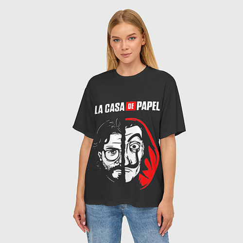 Женская футболка оверсайз La casa de papel / 3D-принт – фото 3