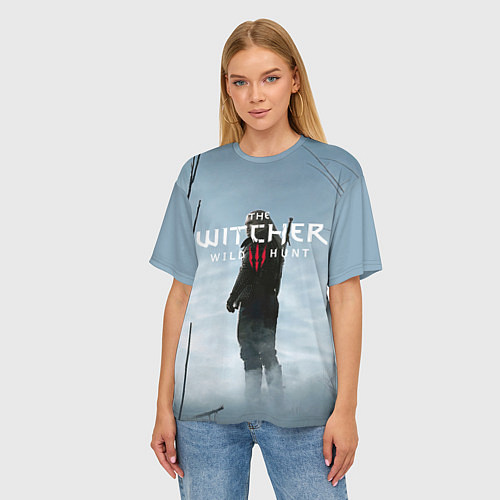 Женская футболка оверсайз The Witcher / 3D-принт – фото 3