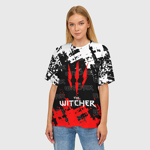 Женская футболка оверсайз The Witcher / 3D-принт – фото 3