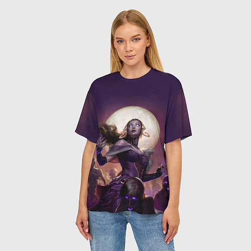 Женская футболка оверсайз Eldritch Moon / 3D-принт – фото 3