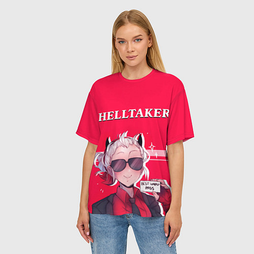 Женская футболка оверсайз HELLTAKER / 3D-принт – фото 3