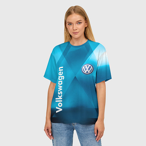 Женская футболка оверсайз VOLKSWAGEN / 3D-принт – фото 3