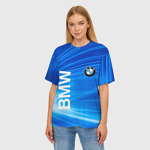Женская футболка оверсайз BMW / 3D-принт – фото 3