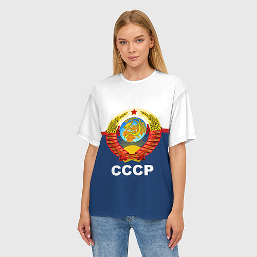 Женская футболка оверсайз СССР / 3D-принт – фото 3