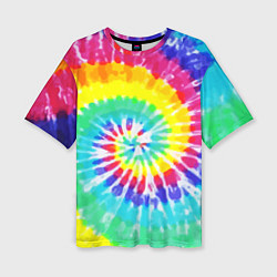 Футболка оверсайз женская TIE-DYE СТЕНА, цвет: 3D-принт