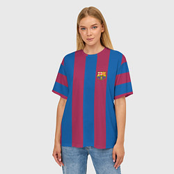 Футболка оверсайз женская FC Barcelona 2021, цвет: 3D-принт — фото 2