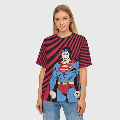 Женская футболка оверсайз I am your Superman / 3D-принт – фото 3