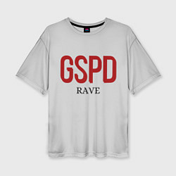 Футболка оверсайз женская GSPD rave, цвет: 3D-принт