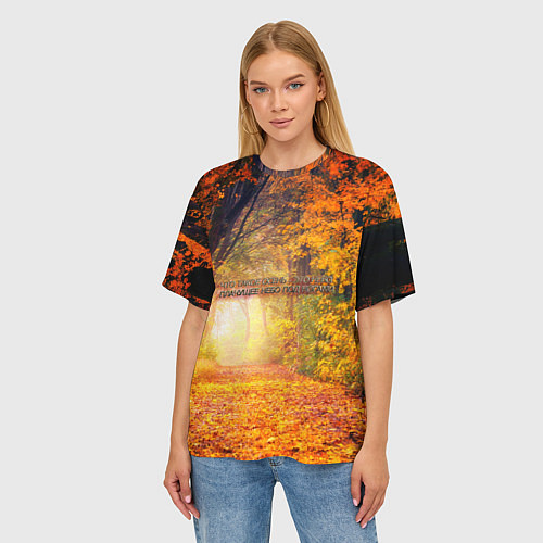 Женская футболка оверсайз Что такое осень - это небо / 3D-принт – фото 3