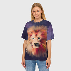 Футболка оверсайз женская Звездный Лев, цвет: 3D-принт — фото 2